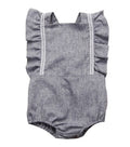Baby Linen Back-Button Romper