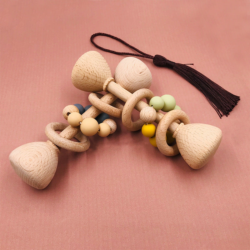 Beech Wood Rattle & Teether