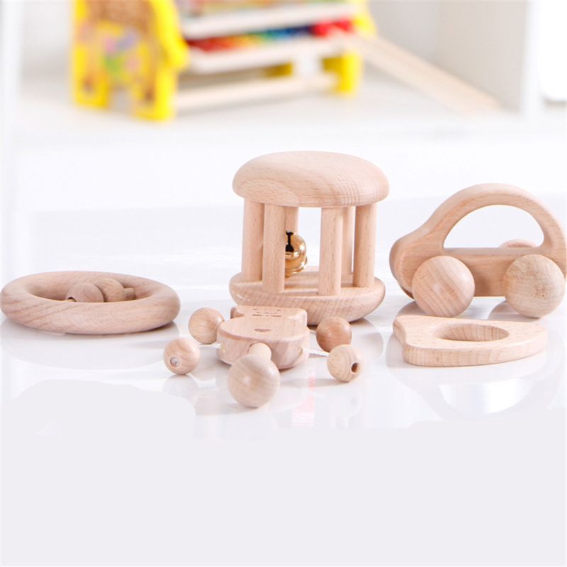 Wooden Molar Rattle Teether