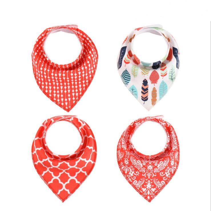 Cotton Bandana Bib Set (4-Pack)