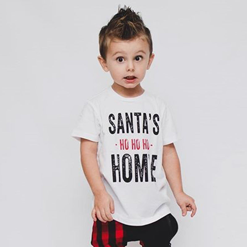Kids' Letter-Print Cotton Tee