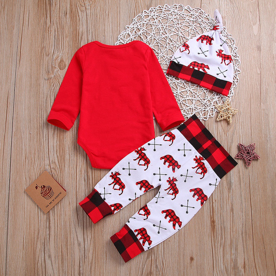 Newborn Three-Piece Set with Detachable Hood
