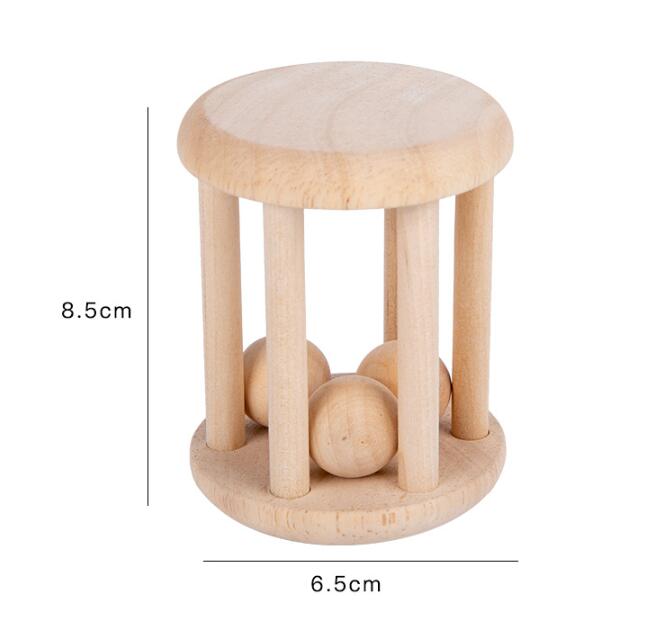 Wooden Rattle Four-piece Educational Toys