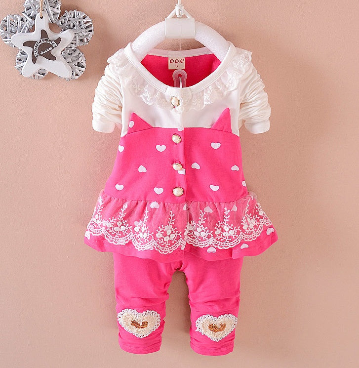 Baby Girls' Cardigan & Pants Tracksuit Set