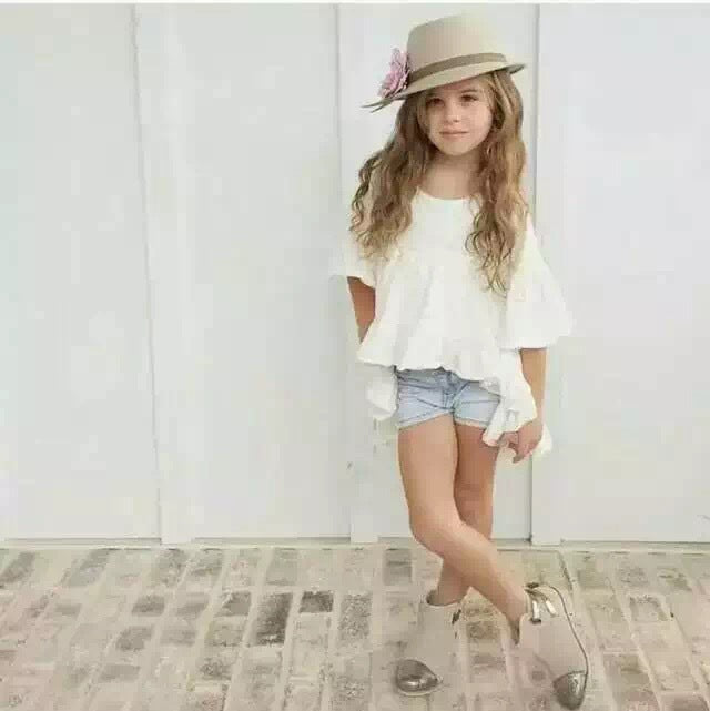 Baby Girl Slub Cotton T-Shirt