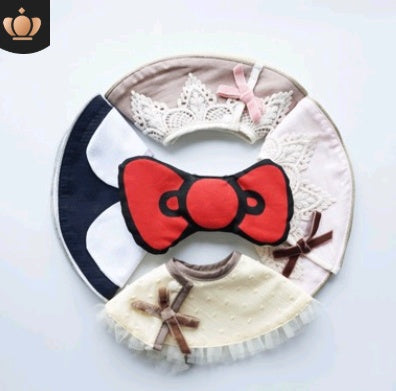 360° Cotton Drool Bib with Bow