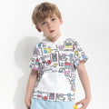 Boys' Cartoon Hooded Short-Sleeve Tee
