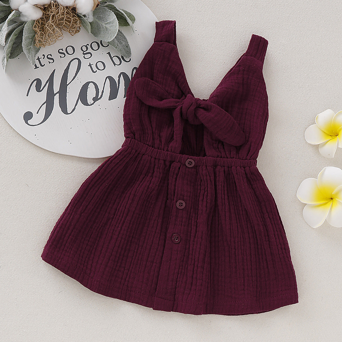 Girls' Cotton Strap Dress
