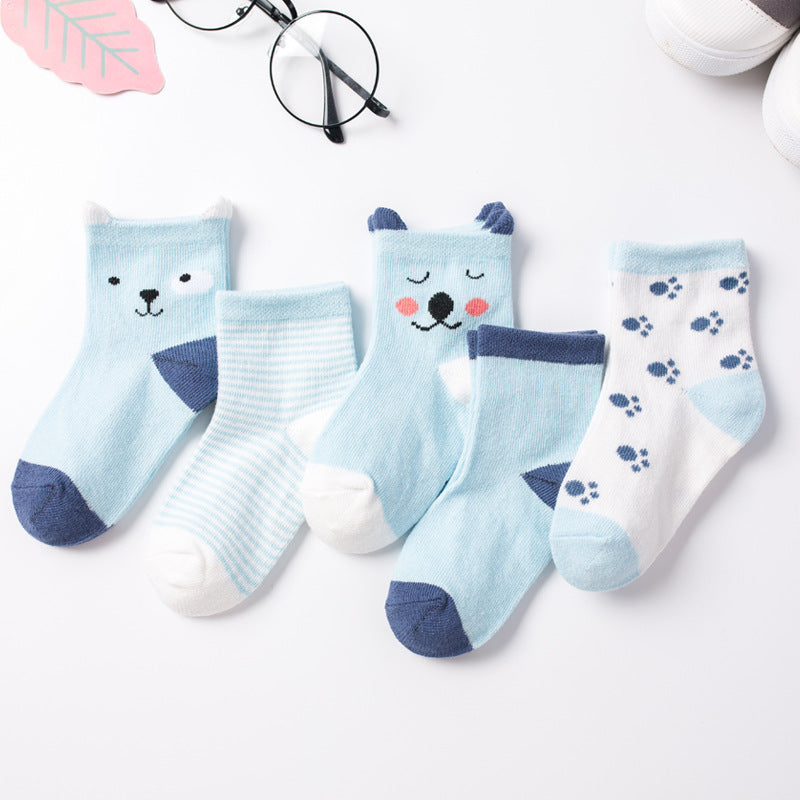 Baby Cartoon Combed-Cotton Socks