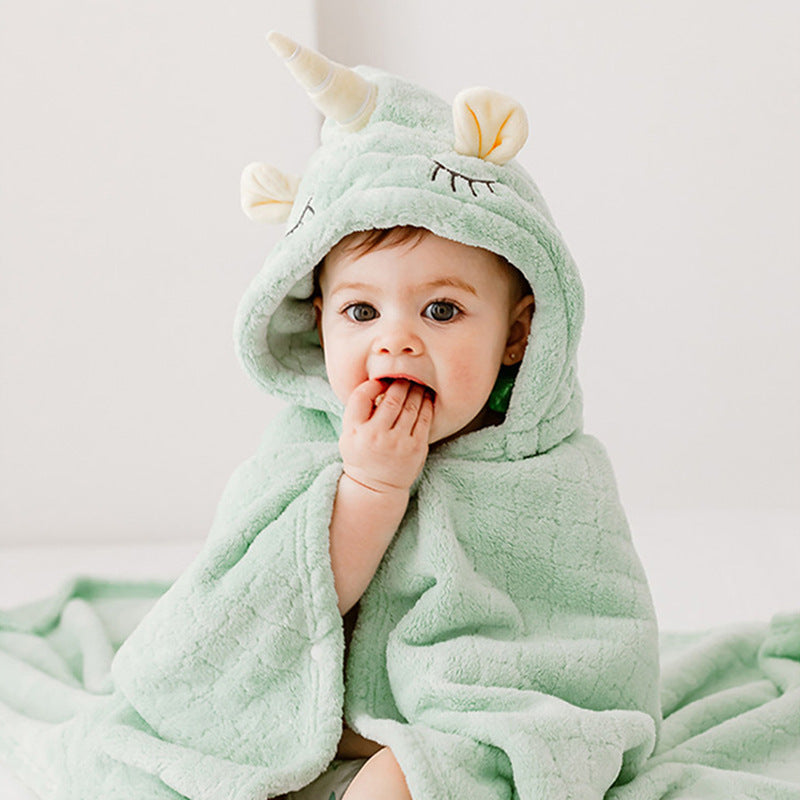 Coral Fleece Animal Bath Towel