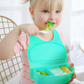 3D Silicone Feeding Bib with Pocket