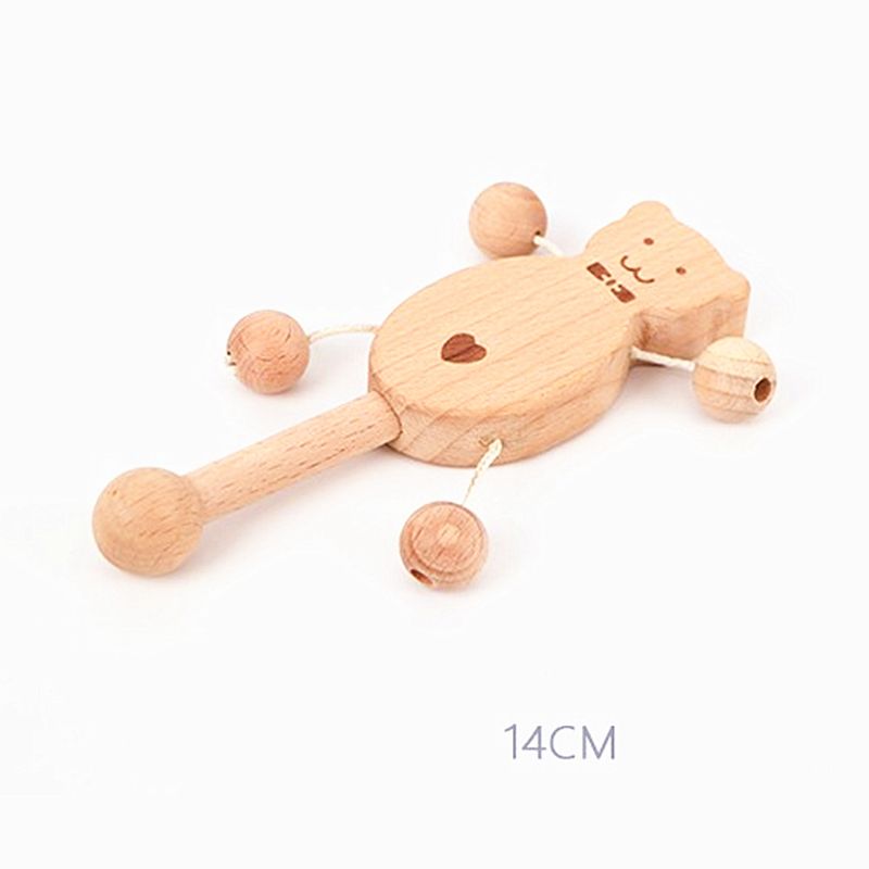 Wooden Molar Rattle Teether