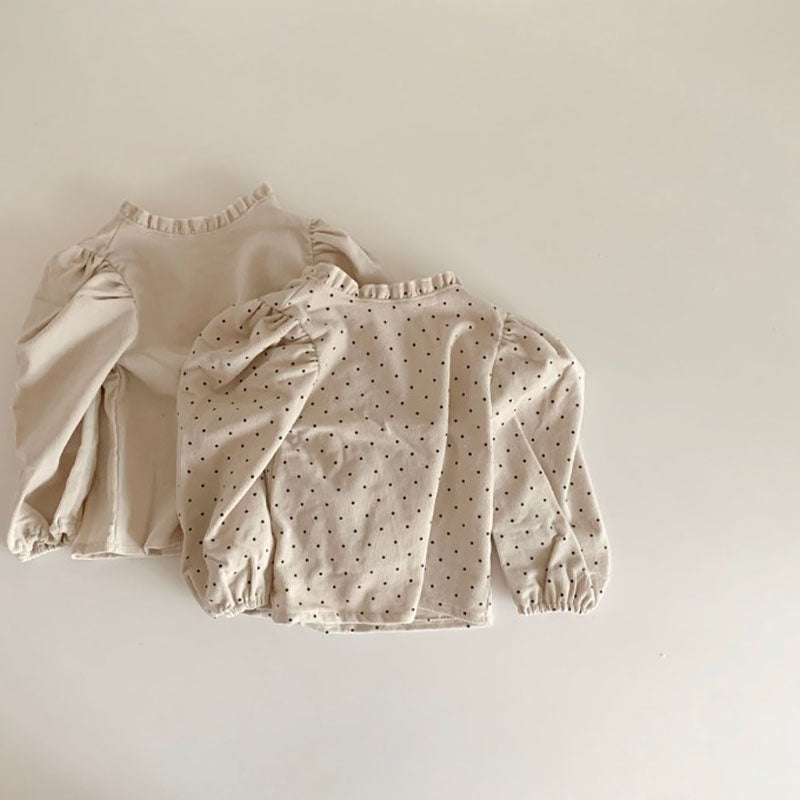 Baby Girl Lace-Collar Cotton Shirt