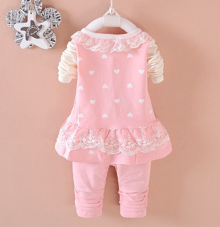 Baby Girls' Cardigan & Pants Tracksuit Set