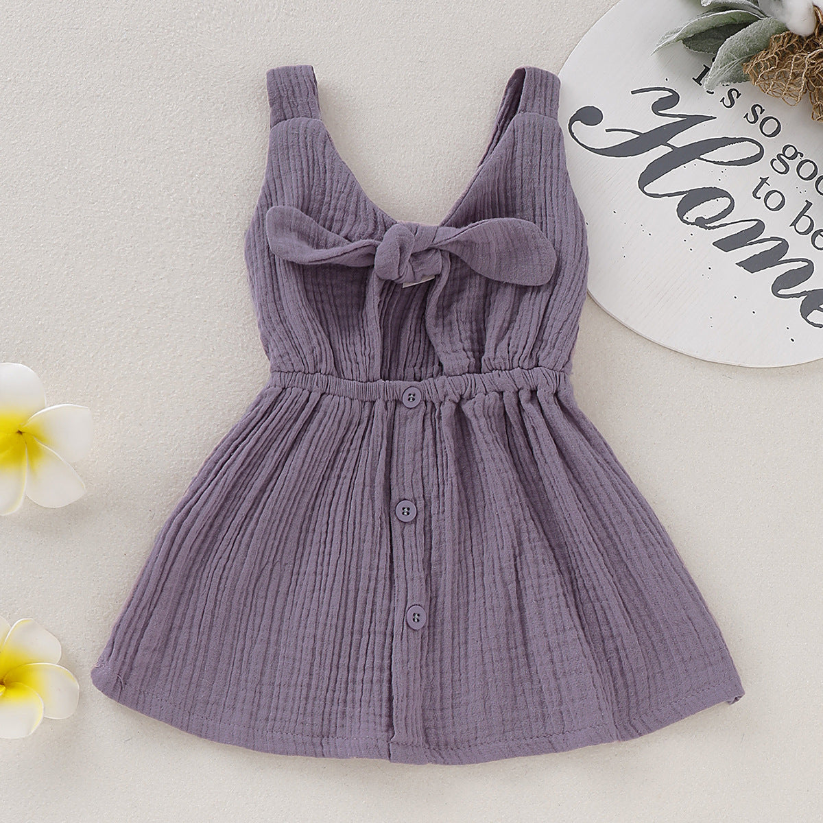 Girls' Cotton Strap Dress