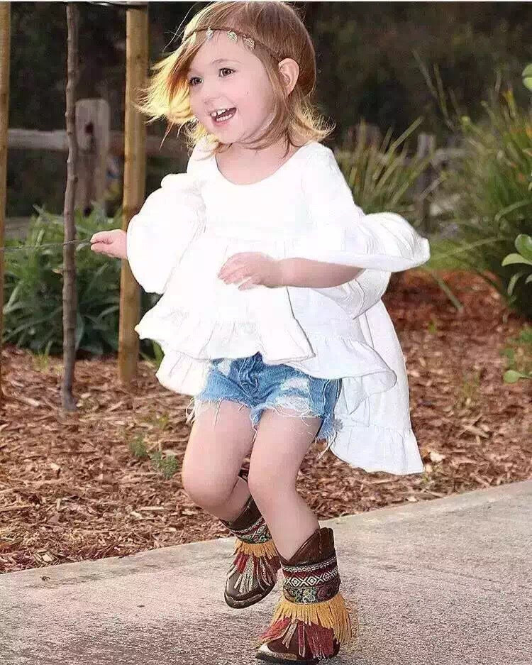 Baby Girl Slub Cotton T-Shirt