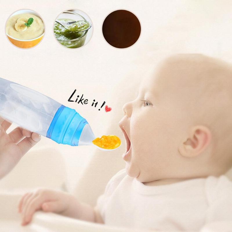 Silicone Squeeze Feeding Spoon