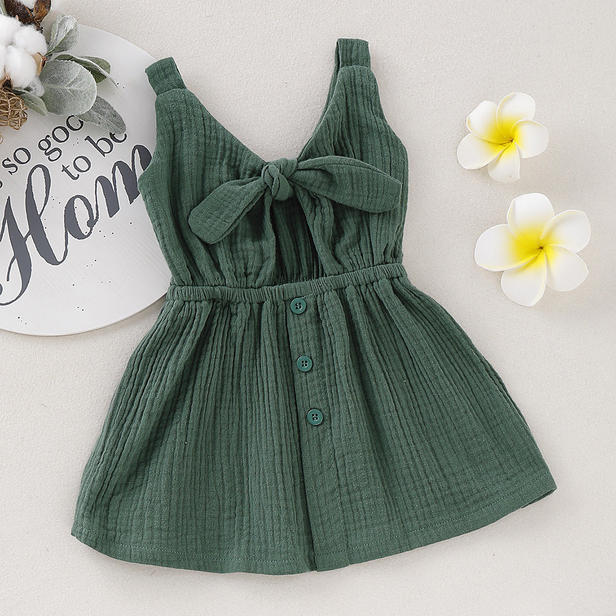 Girls' Cotton Strap Dress