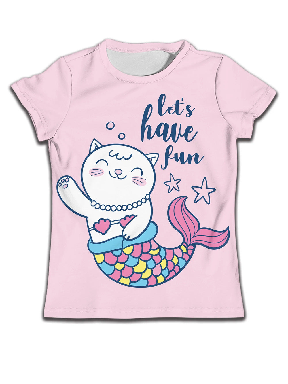 Boys' Cat-Print Casual Tee