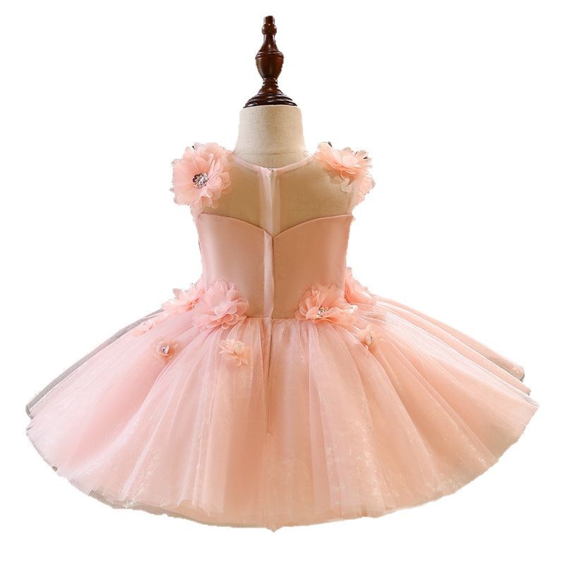 Girls' Pink High-End Princess Dress