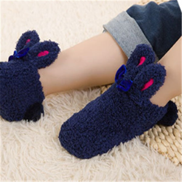 Baby Girl Coral Fleece Rabbit Socks