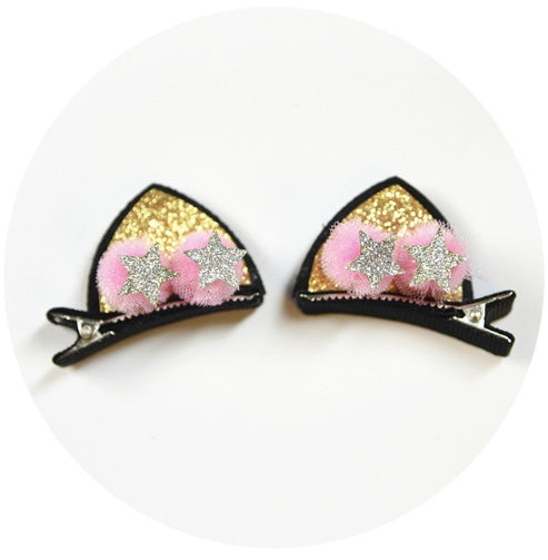Girls' Glitter Felt Hair Clips (2-Pack)