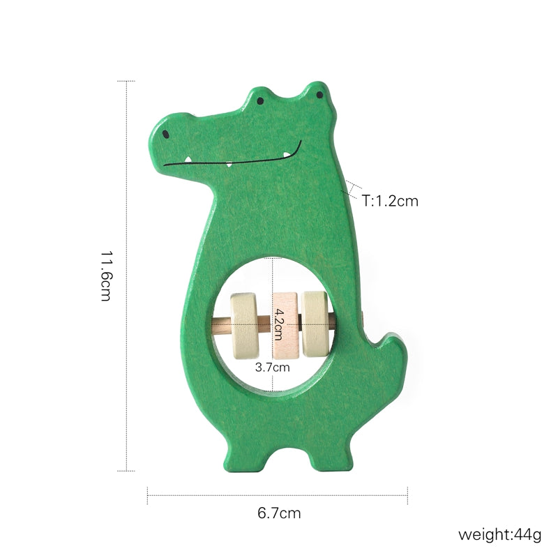 Wooden Crocodile Music Rattle