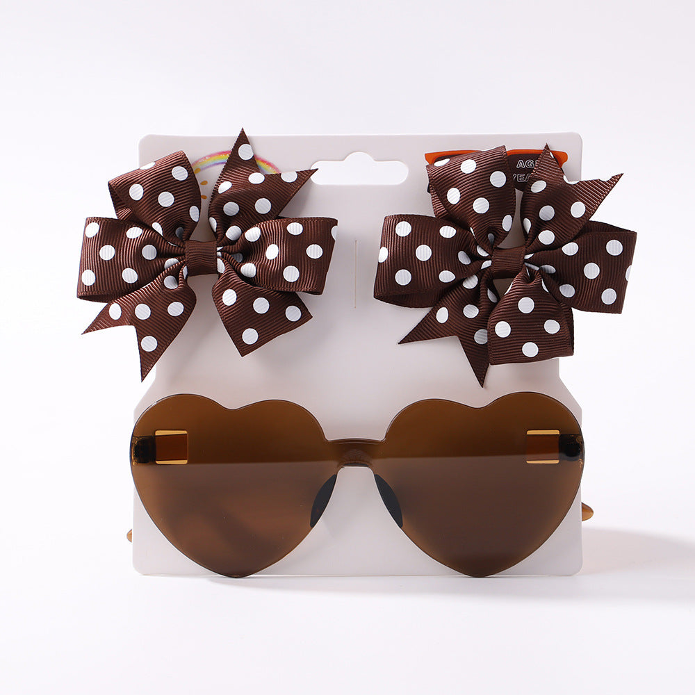Kids' Bow Clip & Sunglasses Set