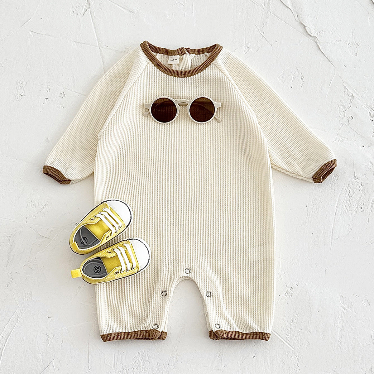 Newborn Waffle Short-Sleeve Romper