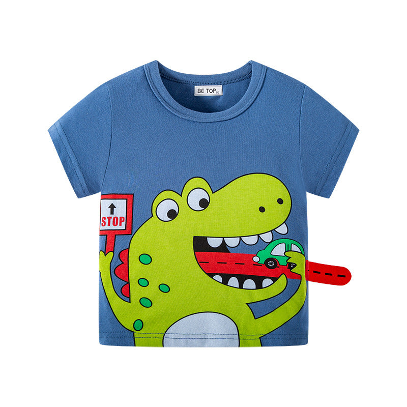 Baby Boys' Dinosaur Cotton Tee