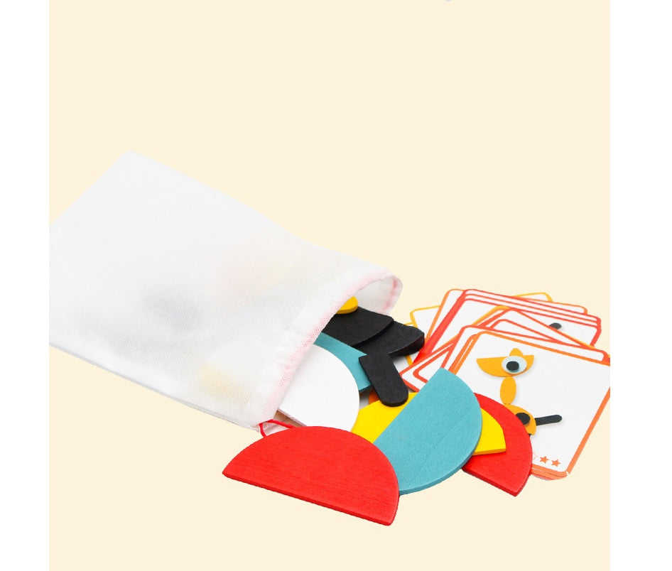 Wooden Tangram Animal Puzzle
