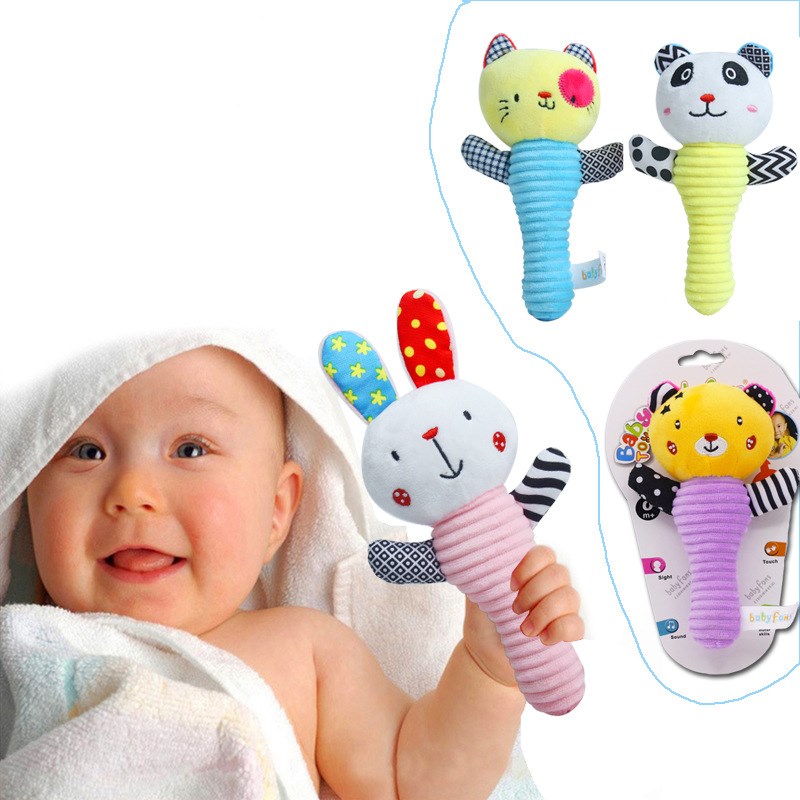 Soft Animal Hand Rattle