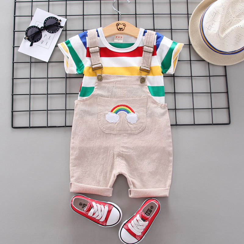 Baby Girls' Rainbow Bib Pants