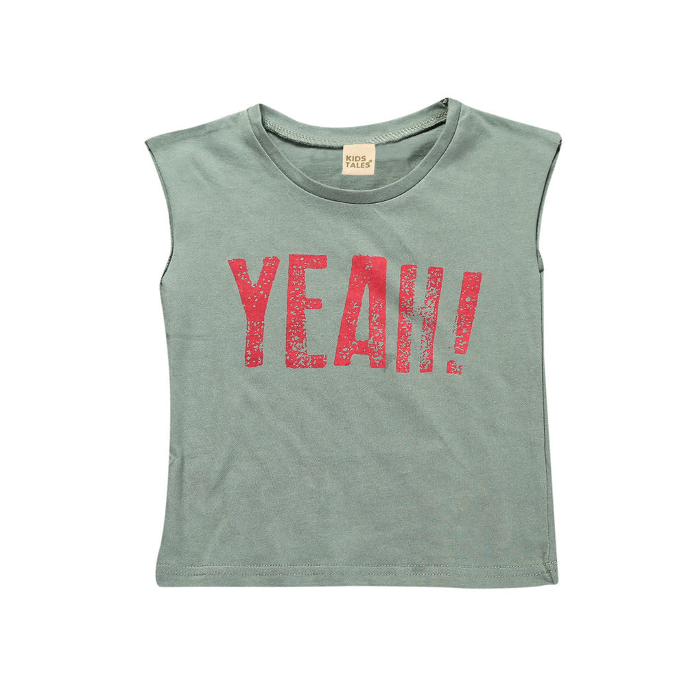 Kids' Sleeveless Letter Tee
