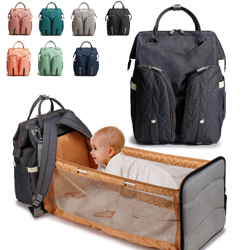 Portable Folding Crib & Diaper Bag