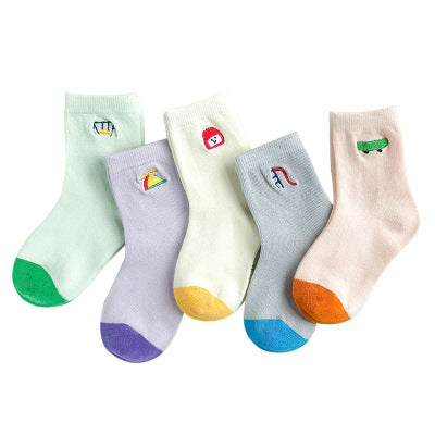 Baby Embroidered Animal Socks