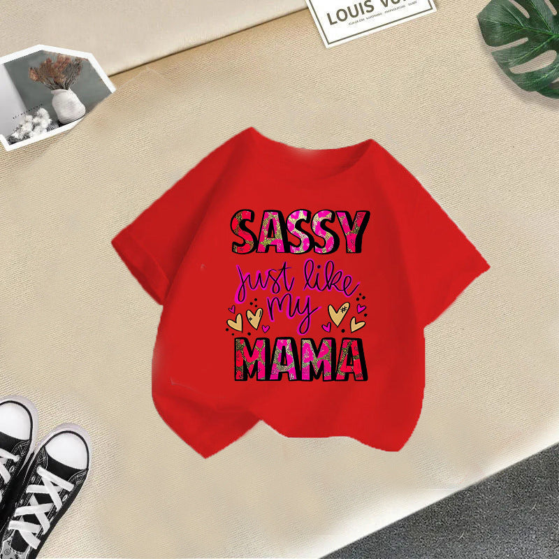 Girls' Round-Neck Print T-Shirt