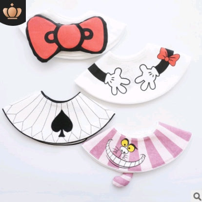 360° Cotton Drool Bib with Bow