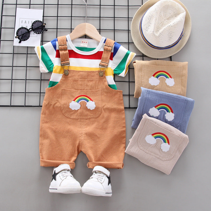 Baby Girls' Rainbow Bib Pants