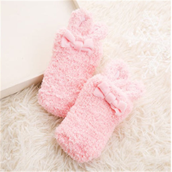 Baby Girl Coral Fleece Rabbit Socks