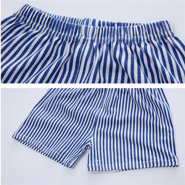 Baby Cartoon Round-Neck Summer Set