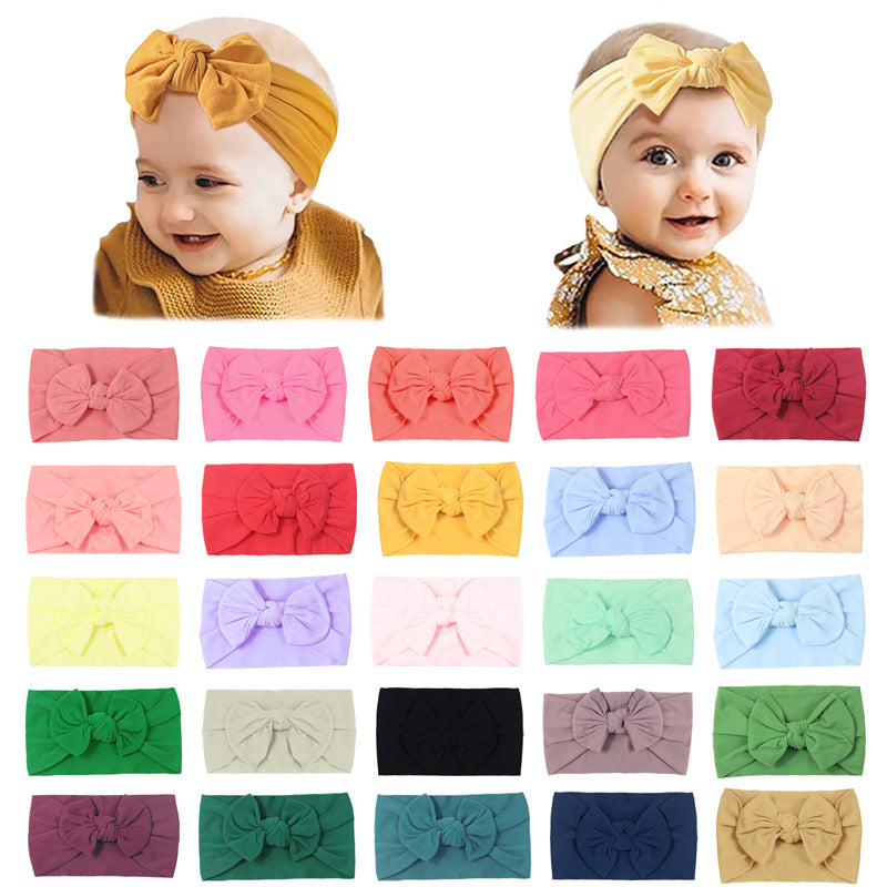Baby Girl Knot Bow Headbands (22 Colors)