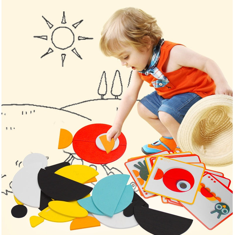 Wooden Tangram Animal Puzzle
