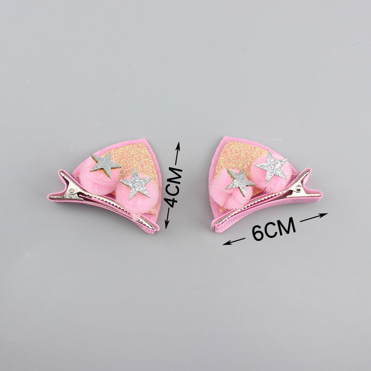 Girls' Glitter Felt Hair Clips (2-Pack)
