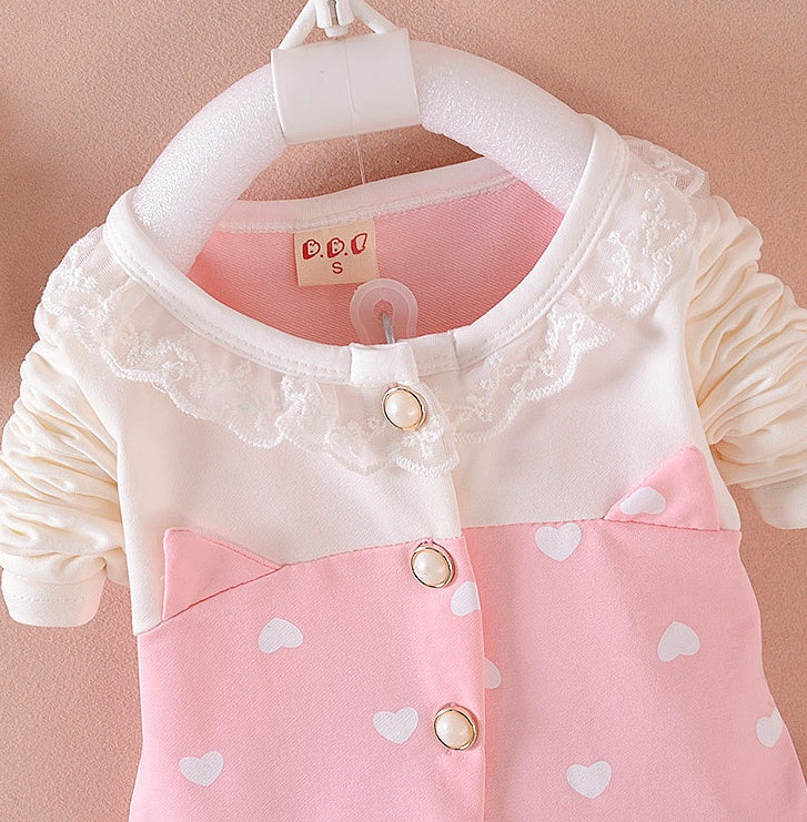 Baby Girls' Cardigan & Pants Tracksuit Set