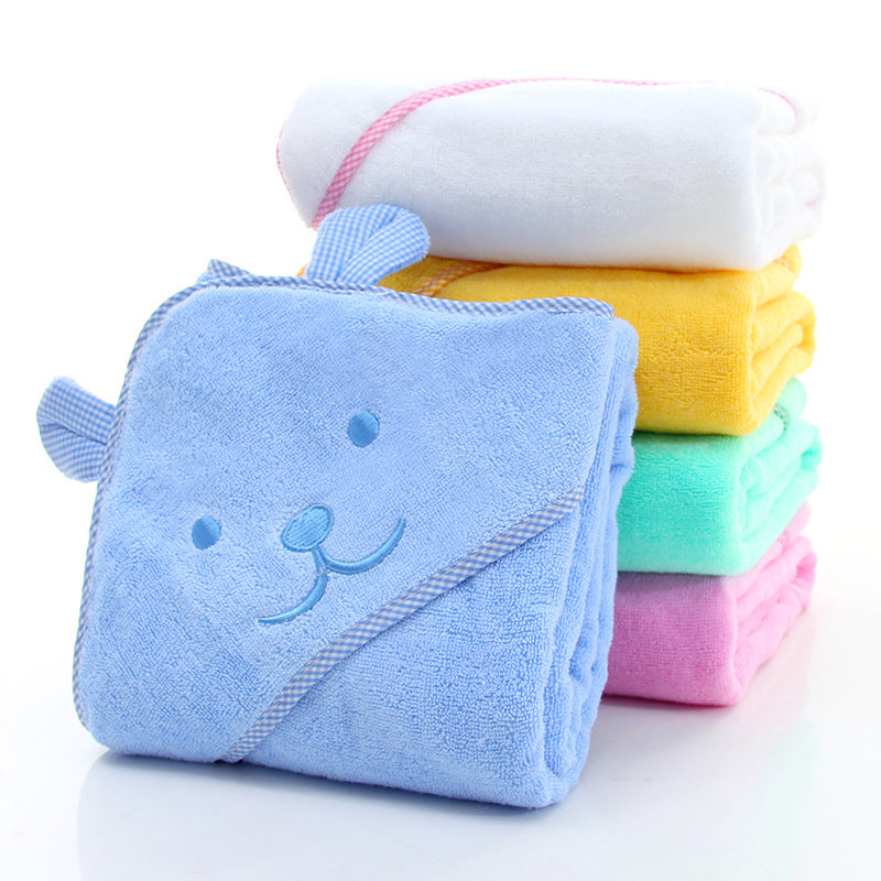 Embroidered Bear Cotton Towel
