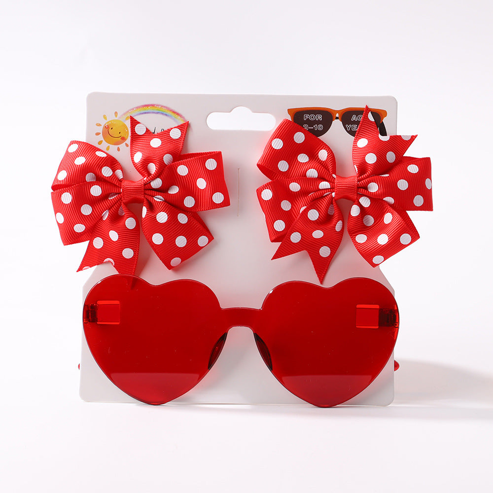 Kids' Bow Clip & Sunglasses Set