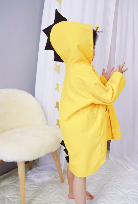 Kids' Dinosaur Hooded Raincoat