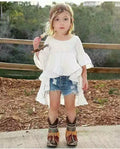 Baby Girl Slub Cotton T-Shirt
