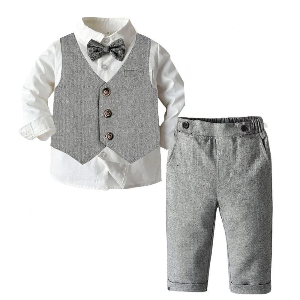 Three-Piece Vest, Long-Sleeve Top & Hat Set